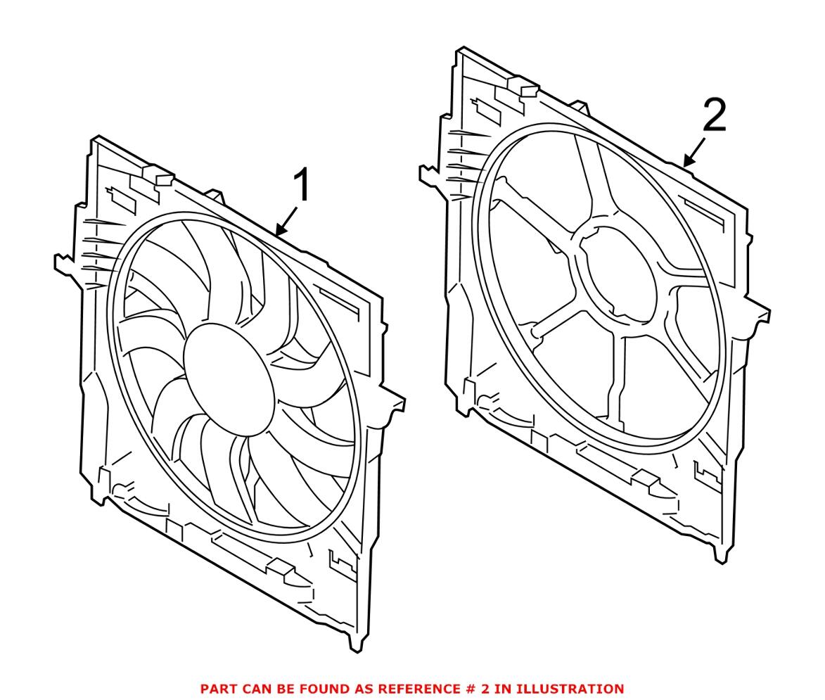 BMW Engine Cooling Fan Shroud 17427612454